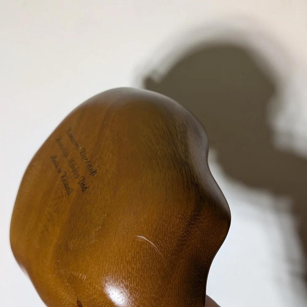 Vintage Monkey Pod Wood Leaf Bowls